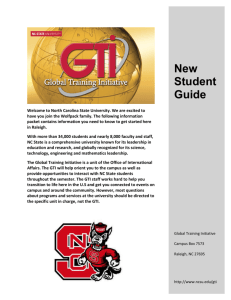 New Student Guide - North Carolina State University