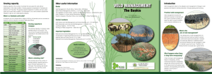 Veld Management: The Basics