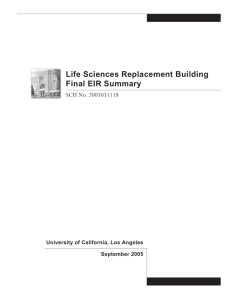 Life Sciences Replacement Building Final EIR Summary