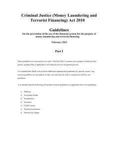 Criminal Justice (Money Laundering and Terrorist Financing) Act