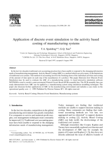 Application of discrete event simulation to the activity