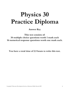 Physics 30examkey