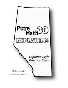 Practice Pure Math 30 Diploma Exam