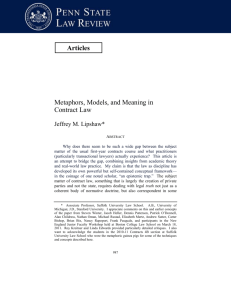 Metaphors, Models, and Meaning in Contract Law