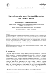 Feature Integration across Multimodal Perception and Action: A