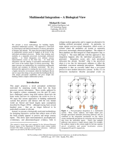 Multimodal Integration – A Biological View