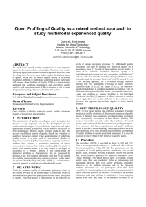 Open Profiling of Quality as a mixed method approach to study