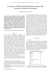 Evaluation of Rubber/Mild Steel Bonds