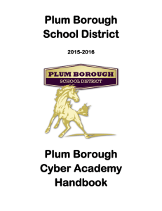 Plum Cyber Academy Handbook - Plum Borough School District