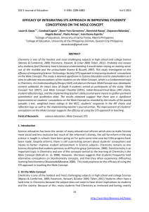 efficacy of integrating sts approach in improving students