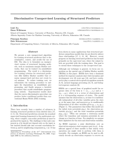 Discriminative Unsupervised Learning of Structured Predictors