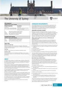 The University of Sydney - Universities Admissions Centre