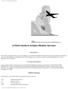 Guide to Aviation Weather Services