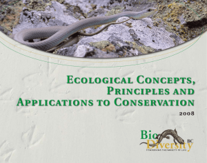 Ecological Concepts, Principles and Applications