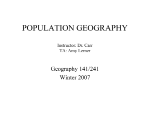 population geography - Department of Geography