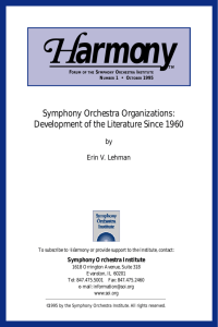 Symphony Orchestra Organizations: Development