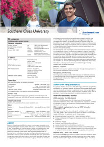 Southern Cross University - Universities Admissions Centre