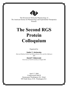 The Second RGS Protein Colloquium