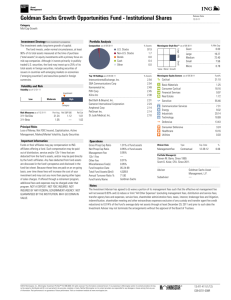 Goldman Sachs Growth Opportunities Fund - Institutional