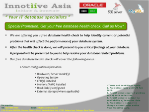 Special Promotion: Get your free database health