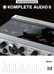 Komplete Audio 6 Manual English