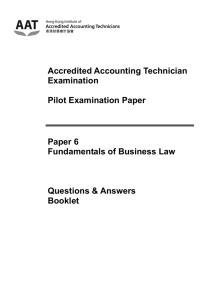 Paper 6 - Hong Kong Institute of Accredited Accounting Technicians