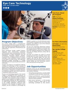 Eye Care Technology - San Jacinto College