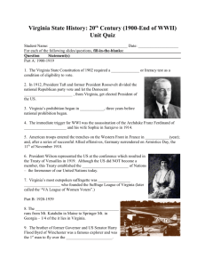 (1900-End of WWII) Unit Quiz