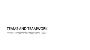 Teams and teamwork