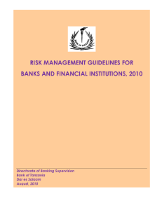 risk management guidelines for banks and