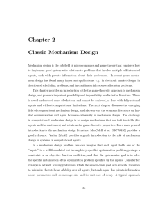 Chapter 2 Classic Mechanism Design