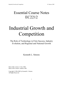 Industrial Growth and Competition