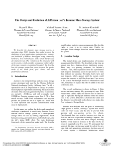 The Design and Evolution of Jefferson Lab's Jasmine Mass Storage