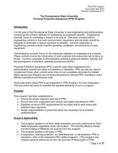 PPE - Penn State University Environmental Health and Safety