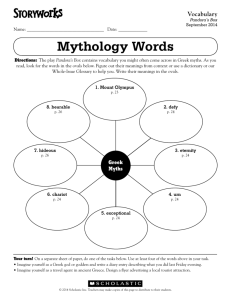 Mythology Words - Storyworks