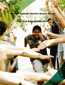 Toronto Catholic District School Board Year End