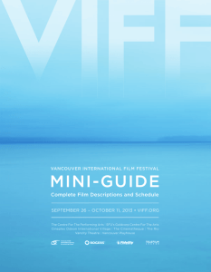 mini-guide - Vancouver International Film Festival