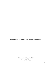 hormonal control of gametogenesis
