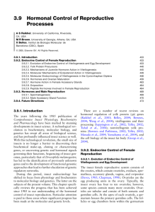 3.9 Hormonal Control of Reproductive Processes