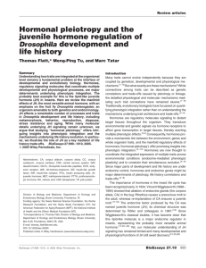 Hormonal pleiotropy and the juvenile hormone regulation of