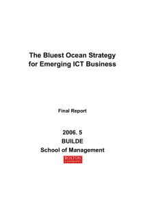 The Bluest Ocean Strategy for Emerging ICT Business