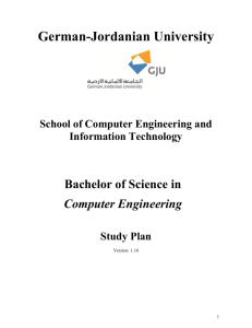 Study Plan - German Jordanian University