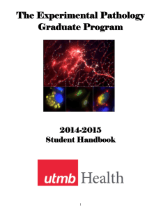 Experimental Pathology Graduate Student Handbook