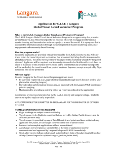 CARE Application - Langara College
