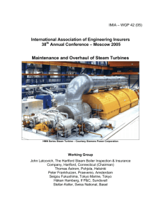 Maintenance and Overhaul of Steam Turbines