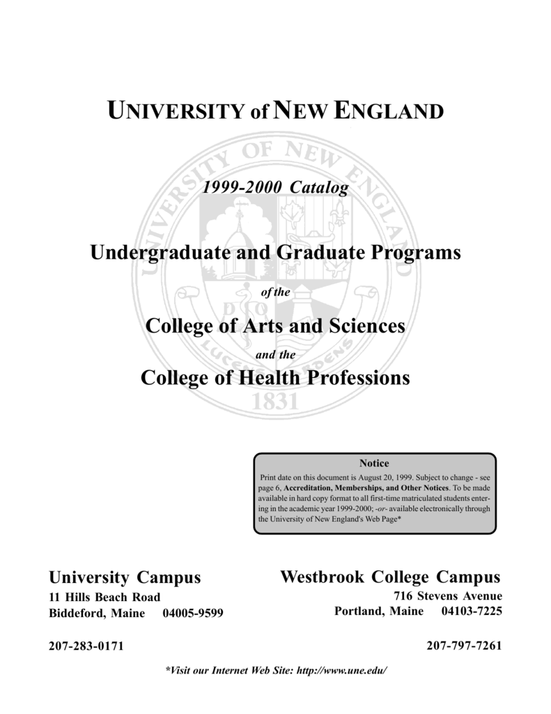 Graduate Section University Of New England