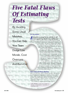 Five Fatal Flaws Of Estimating Tests