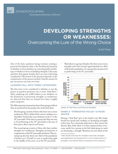 developing strengths or weaknesses