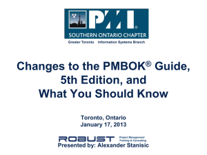 Changes to the PMBOK® Guide, 5th Edition