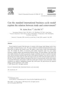 Can the standard international business cycle model explain the